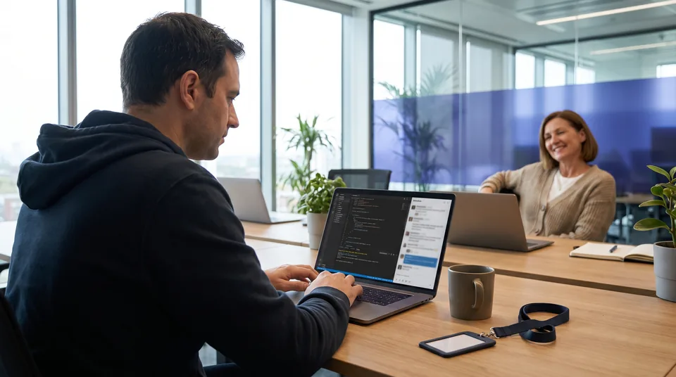 New engineer on their first week exploring the company codebase with an AI code assistant